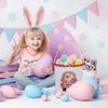 Zmoicky Personalized Easter Baskets for Kids - Red Bunny with Carrot Car view 3