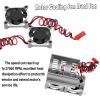 hopsupRC Motor Cooling Fan Upgrades Part 1/8 RC Car 40mm 42mm Brushless Motor,Motor Cooling Fans Surpass Hobby Twin 30mm RC Car Motor Fan with Metal Cover 4068 4274 Brushless Motor Heatsink,Titanium view 3