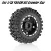 RcarmubWow RC 1.2in Beadlock Wheels & Tires for 1/18 TRX4M RC Crawler Car,1.2in Adjustable 4 Offsets Rims & & Rubber Tires,4pcs,Black view 2