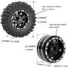 RcarmubWow RC 1.2in Beadlock Wheels & Tires for 1/18 TRX4M RC Crawler Car,1.2in Adjustable 4 Offsets Rims & & Rubber Tires,4pcs,Black view 3