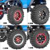 RcarmubWow RC 1.2in Beadlock Wheels & Tires for 1/18 TRX4M RC Crawler Car,1.2in Adjustable 4 Offsets Rims & & Rubber Tires,4pcs,Black view 4