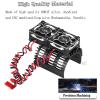 hopsupRC RC Motor Cooling Fan Upgrades Part 1/8 RC Car 40mm 42mm Brushless Motor,Motor Cooling Fans Surpass Hobby Twin 30mm RC Car Motor Fan with Metal Cover 4068 4274 Brushless Motor Heatsink,Black view 4