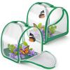 ZOOFOX 2 Pack Monarch Butterfly Habitat, 8" Small Collapsible Insect Mesh Cage Terrarium Pop-up view 1