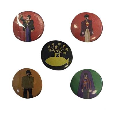 The Beatles Yellow Submarine 5 Pack Button Badge Pack Size One Size