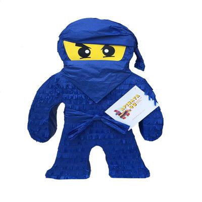 APINATA4U 17.5" Blue Color Ninja Pinata Ninja Party Supplies Ninja Themed Birthday Party Ninja Photo Prop Ninja Party Decorations