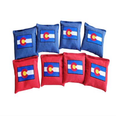 Colorado Flag Cornhole Bags Full Size 6x6 duck canvas bags