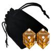 Craps Dealer Dice Stick Rattan 36" + Authentic Las Vegas Casino Craps Dice Matching Serial Numbers Bundle (Binion's (Yellow Polished)) view 2