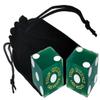 Craps Dealer Dice Stick Rattan 36" + Authentic Las Vegas Casino Craps Dice Matching Serial Numbers Bundle (Four Queens - Green Frosted) view 2