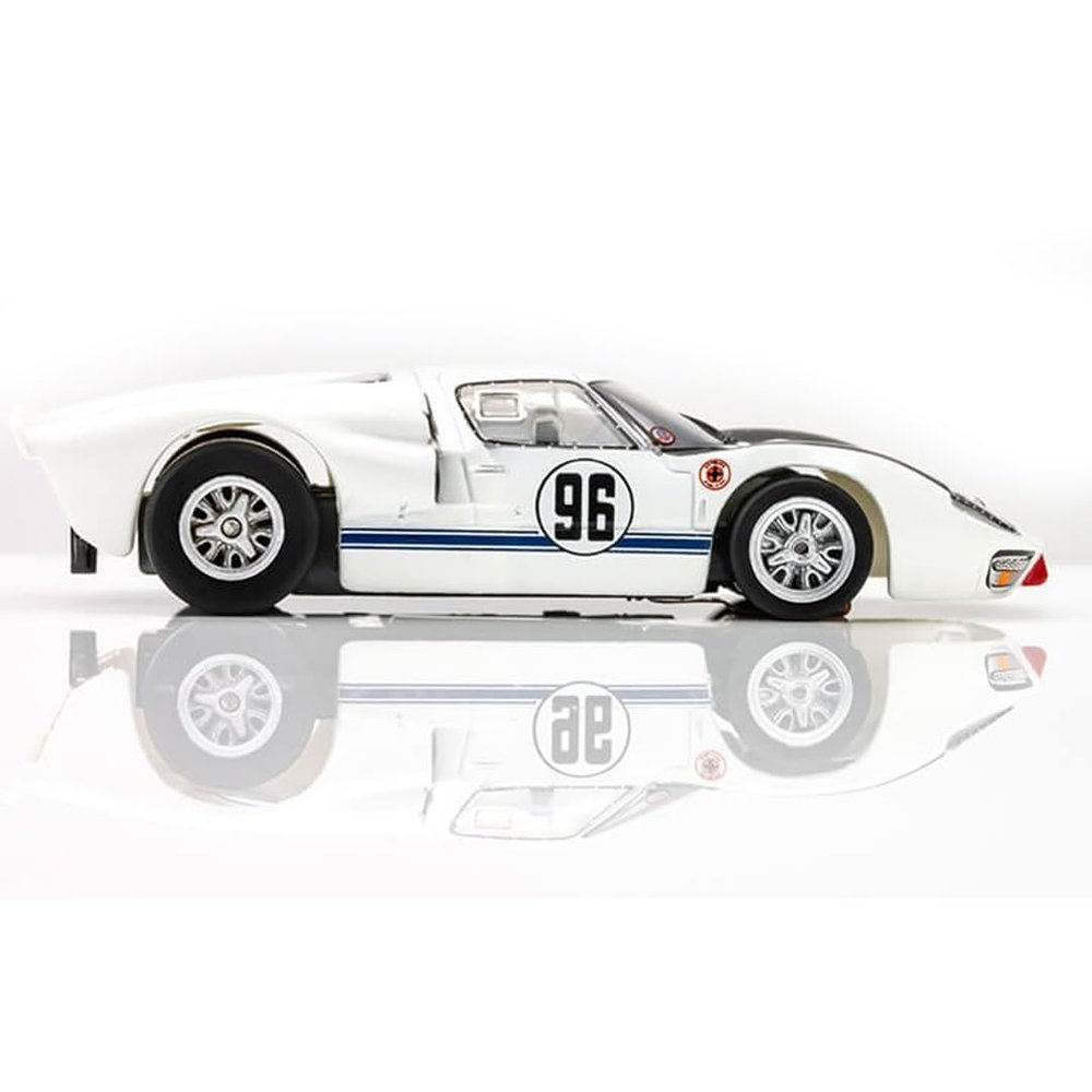 AFX 22057 Mega-G+ Ford GT40 Mark II #96 White/Black HO Scale Slot Car