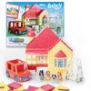Tile Town Bluey Heeler Family Home 52-Piece Magnetic Tile Playset, Interactive STEM Magnetic Tiles Toys, Includes Bluey & Bingo Figures, Action Tiles view 1