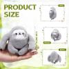 12 Pcs Cute Sloth Mini Stuffed Keychain 4 Inch Valentine Animal Plush Toys Bulk Small Plushies Keychains Forest Safari Party Favors for Galentine Birthday Carnival Prize Gift Backpack Decor view 2