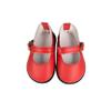 18" American Doll Shoes- Mary Jane Matte Black, Red, White, Pink, Shiny Black Shoe (18" Doll, Red) view 1