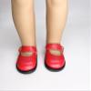 18" American Doll Shoes- Mary Jane Matte Black, Red, White, Pink, Shiny Black Shoe (18" Doll, Red) view 2