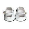 18" American Doll Shoes- Mary Jane Matte Black, Red, White, Pink, Shiny Black Shoe (18" Doll, White) view 1