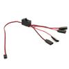 ZEZEFUFU 4-Way LED Light Controller Switch Y Connector Split Extension Cable for TRX-4 SCX10 1/10 RC Crawler view 1