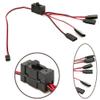 ZEZEFUFU 4-Way LED Light Controller Switch Y Connector Split Extension Cable for TRX-4 SCX10 1/10 RC Crawler view 2