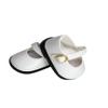 14.5" American Doll Shoes- Mary Jane Black,Red,White,Pink- Shiny Shoe (White) view 1