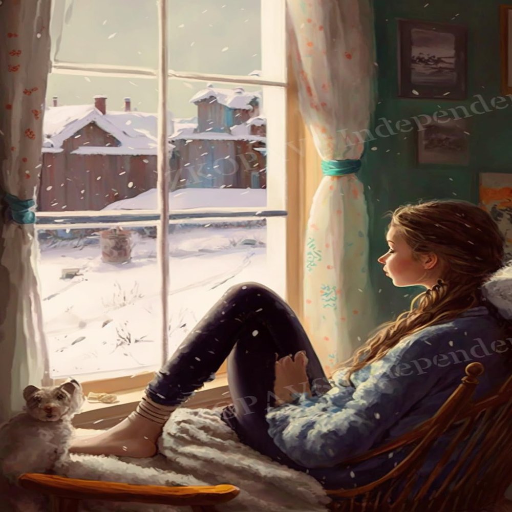 1000 Piece Puzzles Reading a Book and Watching The Snow Home Decor - More Difficult Challenge Puzzles (Wooden Puzzles Includes Beautiful Gift Box) for All Adult Beginners