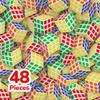 ArtCreativity 48 Pack Mini Rubix Cube Set - Bulk Rubix Cubes - Ultra Portable Fidget Cubes for Kids and Adults - 3D Puzzle for Fidgeting, Stress Relief, and Learning - Mini Puzzle Party Favors view 3
