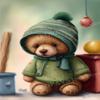 120 Piece Puzzles Green Knitted Pajama Bear Wooden Puzzles for Adults,Take Time to Get a Sense of Accomplishment - for Unique Room Decor & Collectibles 10 X 8 inch view 1