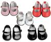 18" American Doll Shoes- Mary Jane Matte Black, Red, White, Pink, Shiny Black Shoe (18" Doll, Pink) view 3