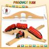 Mototo 2 Pack Wooden Train Track Bridge Wooden Train Accessories Wood Track Bridge Collection Wood Railroad Pieces Expansion Set Addition to Most Railway for Operation Christmas Shoebox Birthday Gift view 2