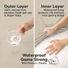2-Pack Waterproof Baby Crib Sheets for Boys, Girls - 52x28 Viscose Derived from Bamboo Toddler Bed Sheet Neutral, Fitted Crib Mattress Protector Cover for Baby Bedding, Soft & Gentle (Nibbles/Bruce) view 3