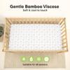 2-Pack Waterproof Baby Crib Sheets for Boys, Girls - 52x28 Viscose Derived from Bamboo Toddler Bed Sheet Neutral, Fitted Crib Mattress Protector Cover for Baby Bedding, Soft & Gentle (Nibbles/Bruce) view 4