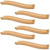 6 Pieces Ascending Wood Train Tracks Wood Train Tracks Expansion Compatible with Most Train Tracks Wood Train Track Connectors for Girls Boys Birthdays (6 PCS, Ascending) view 1