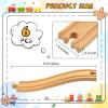 6 Pieces Ascending Wood Train Tracks Wood Train Tracks Expansion Compatible with Most Train Tracks Wood Train Track Connectors for Girls Boys Birthdays (6 PCS, Ascending) view 2