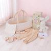 BABESIDE 8 PCS Reborn Baby Doll Clothes Set with Bassinet for 17-22 Inch Dolls Babys Doll Clothes Outfit Accessories fit Baby Doll Girl Boys, Yellow view 1