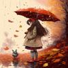 1000 Piece Puzzles Autumn Rain & Girl Wooden Puzzles for Adults,Take Time to Get a Sense of Accomplishment - for Unique Room Decor & Collectibles 29.6 X 19.7 inch view 1