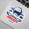 Personalized Custom Ice Hockey Sport Sticker Choose Your Name & Numbers Custom Sticker Waterproof Vinyl Sticker for Water Bottle Cars Laptops Phone Gifts for Women Adults Kids Boys view 2