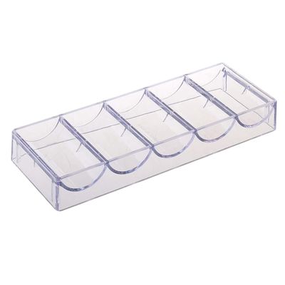 Abaodam 2pcs Game Chip Container Creative Poker Chip Organizer Classified Compartments for Tidy Storage for and Mahjong