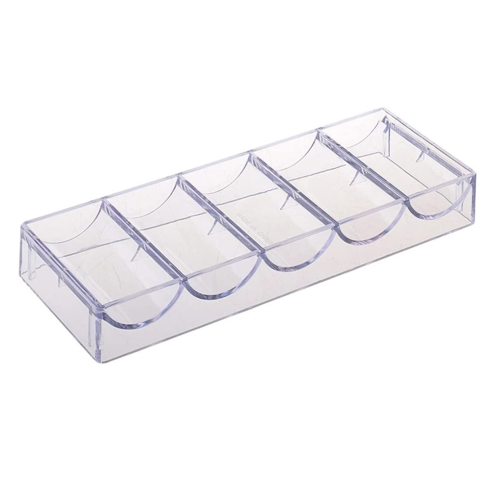 Abaodam 2pcs Game Chip Container Creative Poker Chip Organizer Classified Compartments for Tidy Storage for and Mahjong