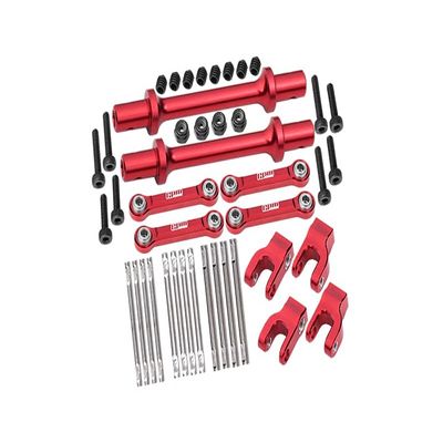 GPM Aluminum 7075 Front & Rear Sway Bar Set LOSI 1/18 Mini LMT Monster Truck LOS01026 (Red)