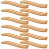 Mototo 12 Pieces Wooden Train Track Ascending Wood Railway Expansion Pieces Compatible with Most Wood Railroad Track Pack Connectors Starter for Dynamic Train Builds Birthday Christmas Church Nursery view 1