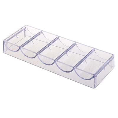 VICASKY 3pcs Poker Chips Storage Organizer Transparent Chip Rack Classified Compartments Lightweight Design for for and Parties