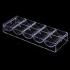 VICASKY 3pcs Poker Chips Storage Organizer Transparent Chip Rack Classified Compartments Lightweight Design for for and Parties view 2