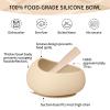 Mombella Silicone Suction Bowls for Baby 6 Months Up, Durable Baby Food Bowls and Spoons Feeding Set, reducing meal messes, Non-Slip Design, BPA-Free Toddler Bowls with Strong Suction, Brown view 3