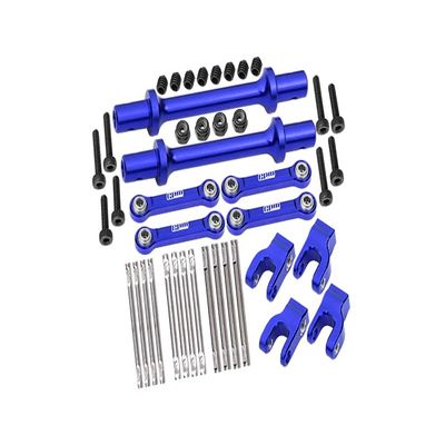 GPM Aluminum 7075 Front & Rear Sway Bar Set LOSI 1/18 Mini LMT Monster Truck LOS01026 (Blue)