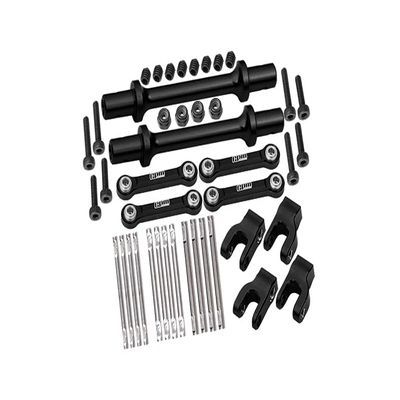 GPM Aluminum 7075 Front & Rear Sway Bar Set LOSI 1/18 Mini LMT Monster Truck LOS01026 (Black)