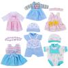 BABESIDE 6 Pcs Alive Baby Doll Clothes Set  Bitty Doll Clothes for 8-10 Inch Dolls & Toys, Cute Pretend Play Doll Outfits,Pretend Play Accessories for Girls Age 3+ (No Dolls) view 1