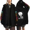 Academia Bakugo Katsuki Jacket Winter Hoodie Youth Katsuki Bakugo Zip up Hoodie Coat Cosplay Costume (US, Alpha, X-Small, Regular, Regular, Black 2) view 1