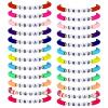 Sureio 24 Pcs Friendship Bracelets Bulk Colorful Squad Beaded Bracelet Friendship Surfer Bracelets Jewelry Gifts for Girls Women Tween Thanksgiving Christmas Party Favors view 1