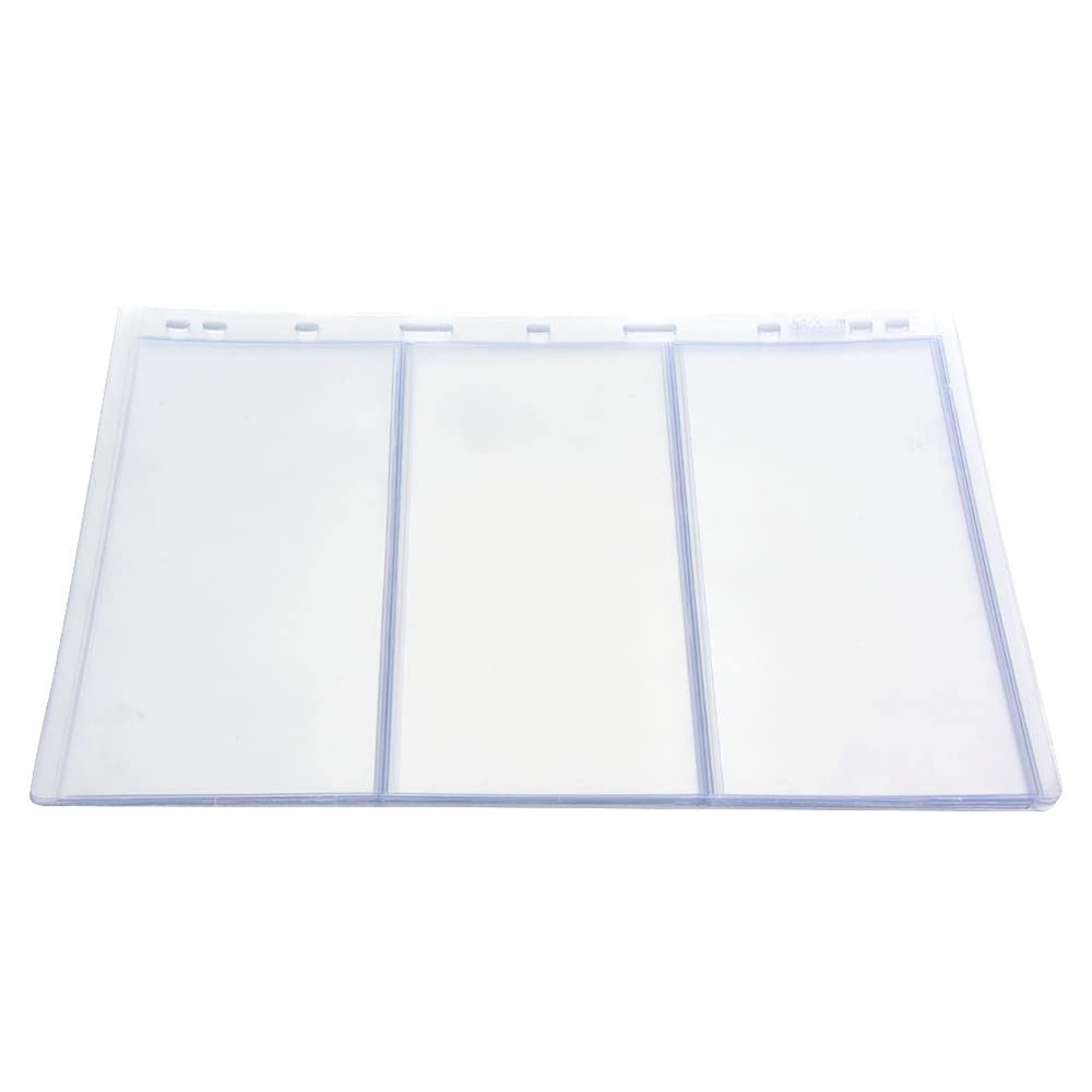 Stamp Album Pages, Universal 9-Hole Binder Sleeves Transparent PVC Storage Sheets for Postcards Banknotes Collectibles Display Organization