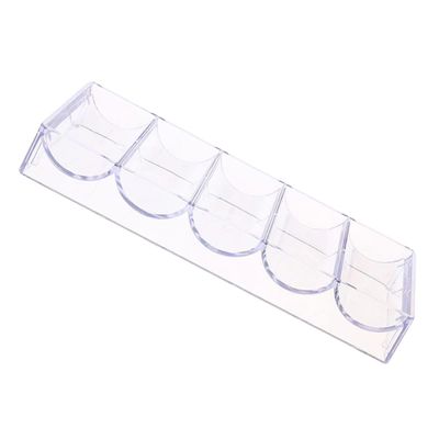 VICASKY 2pcs Poker Chips Organizer Case Acrylic Game Chips Storage Box Compact Poker Holder for Easy Access for and Parties