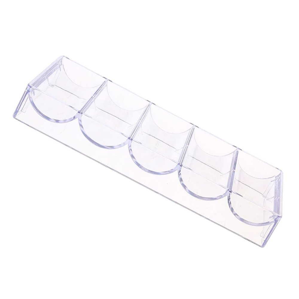 VICASKY 2pcs Poker Chips Organizer Case Acrylic Game Chips Storage Box Compact Poker Holder for Easy Access for and Parties