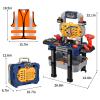 Jovow Kids Tool Bench with Realistic Tools and Electric Drill, Suitable for 3-5 Year Olds to Build Their Own Toy Workbench, 79 Pcs Realistic Toy Tools with Clothes, 32 x 26.6 x 14.4 in-Blue view 4