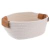 Amosfun Organizer Storage Basket Woven Ropes Cotton Toilet Roll Bin Bedroom Decorative White Small Size view 1